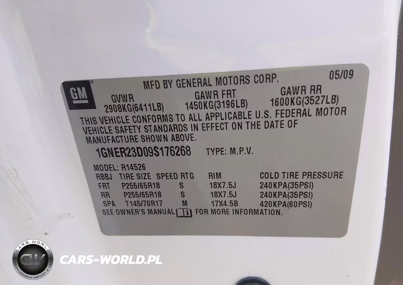 2009 Chevrolet Traverse Lt VIN:1GNER23D09S176268 - 9