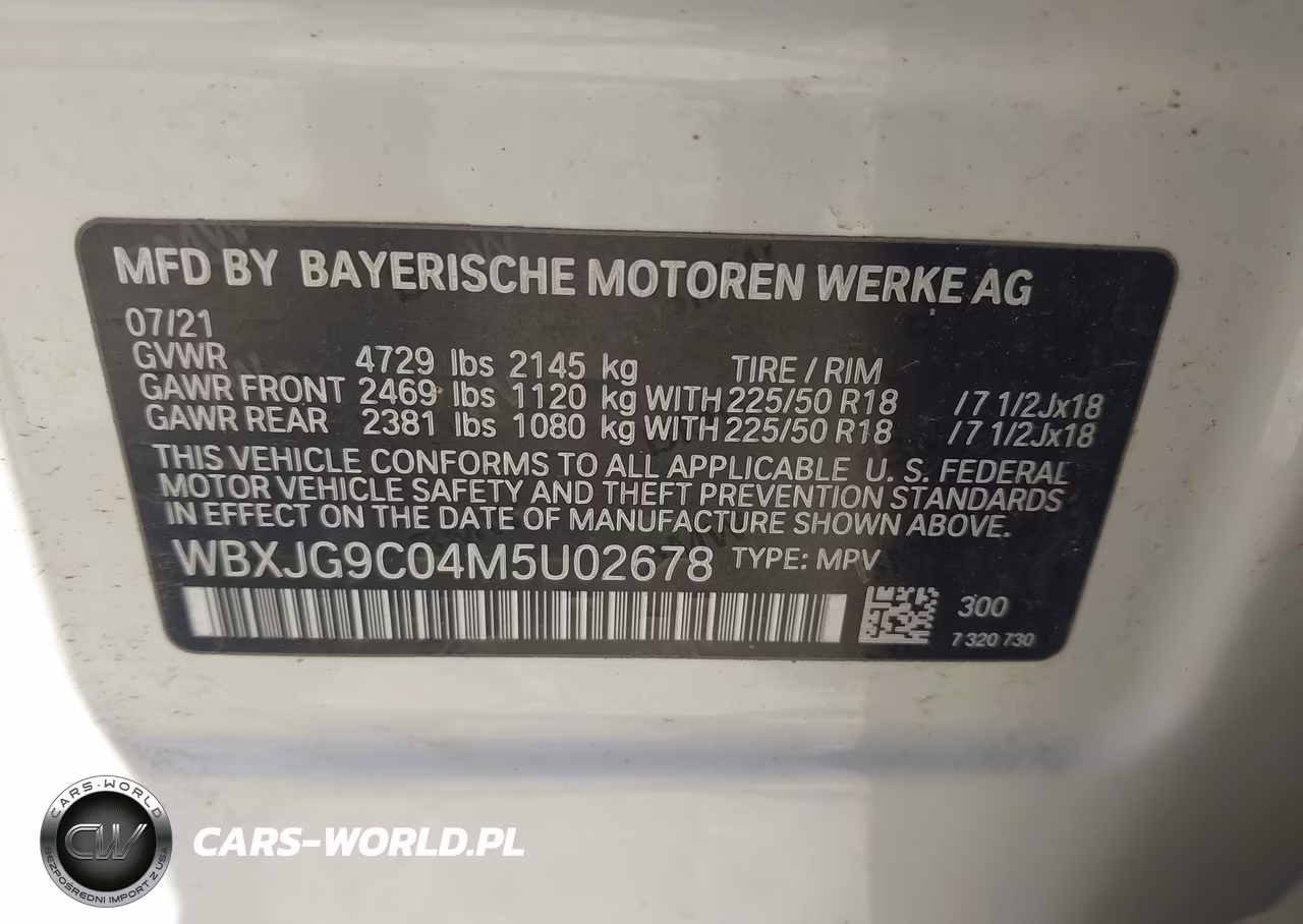 2021 BMW X1 xDrive28I VIN:WBXJG9C04M5U02678 - 9