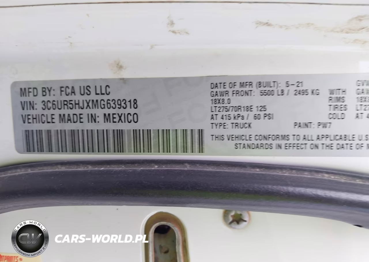 2021 Ram 2500 Tradesman 4X4 8' Box VIN:3C6UR5HJXMG639318 - 9
