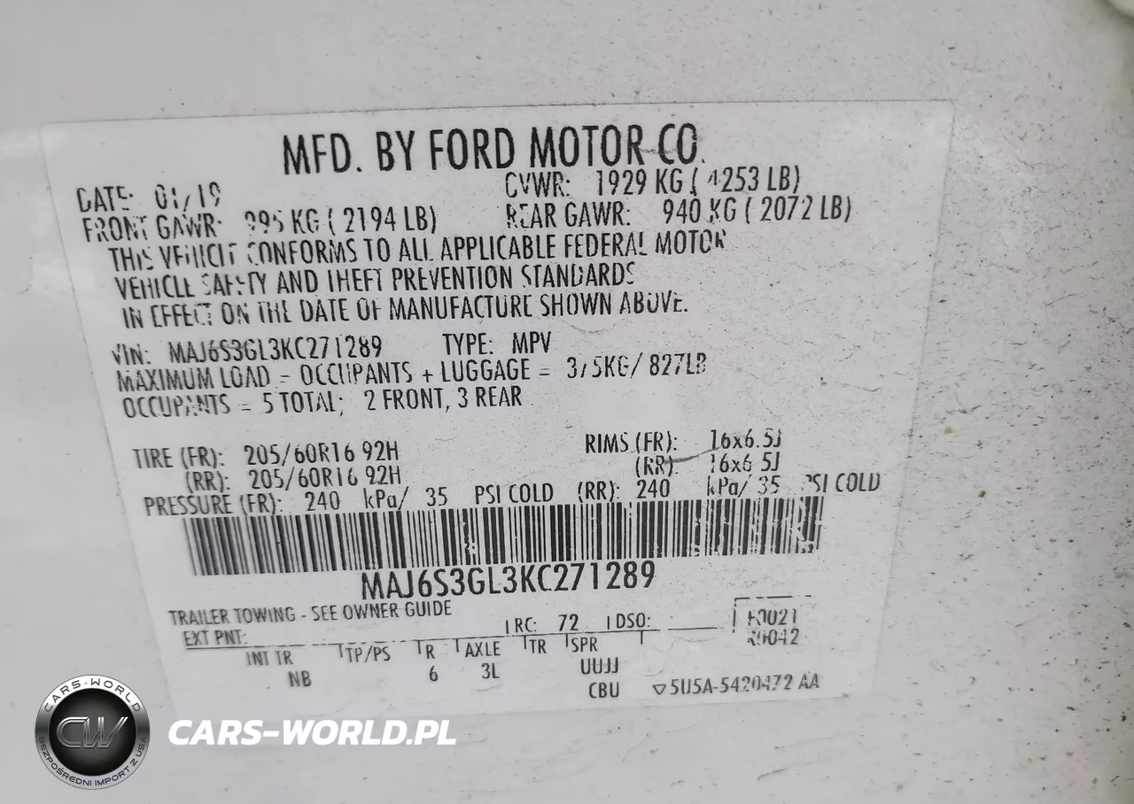 2019 Ford Ecosport Se VIN:MAJ6S3GL3KC271289 - 9