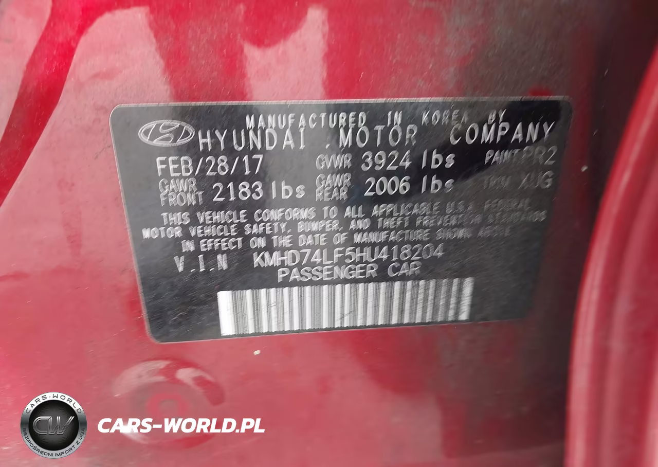 2017 Hyundai Elantra Se VIN:KMHD74LF5HU418204 - 9