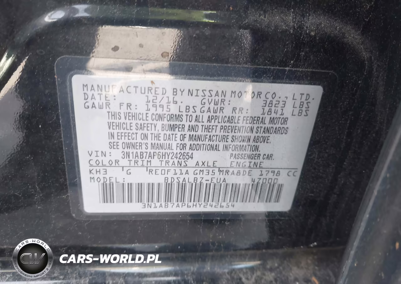 2017 Nissan Sentra S VIN:3N1AB7AP6HY242654 - 9
