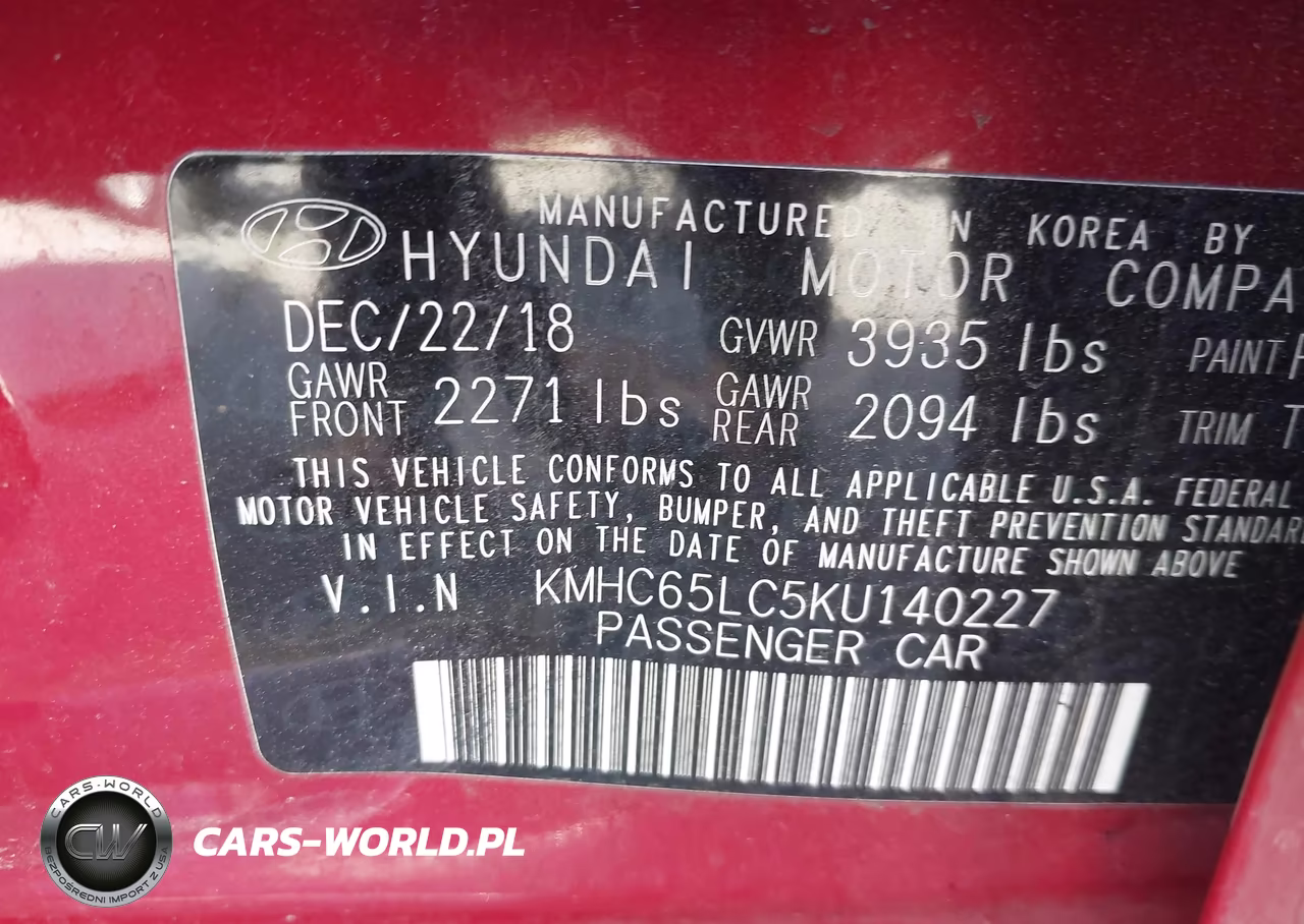 2019 Hyundai Ioniq Hybrid Blue VIN:KMHC65LC5KU140227 - 9