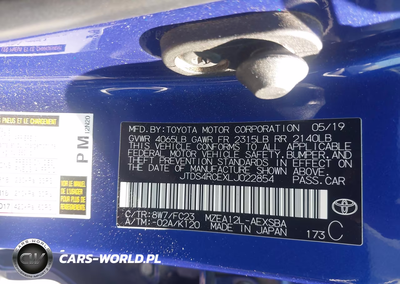 2020 Toyota Corolla Se VIN:JTDS4RCEXLJ022854 - 9