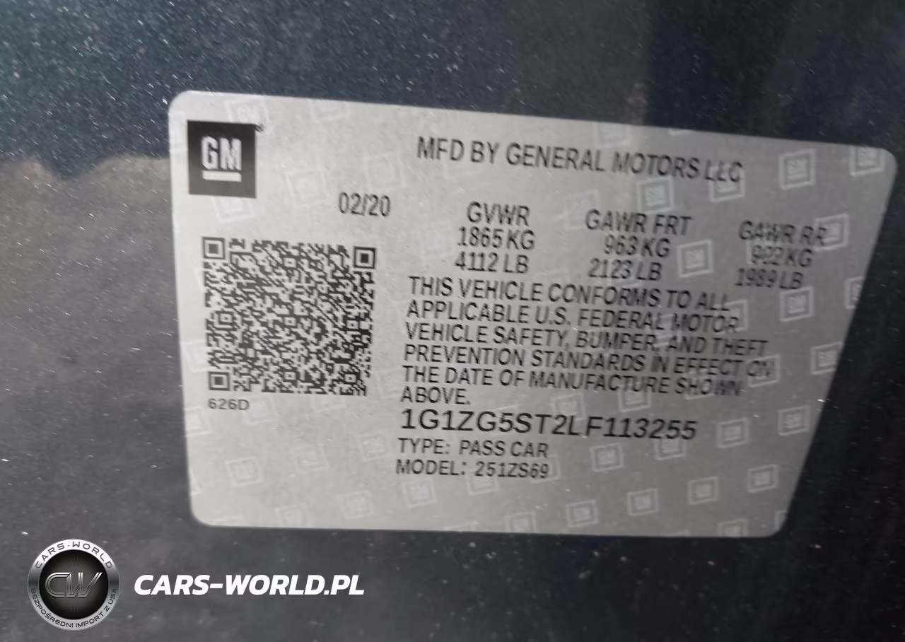2020 Chevrolet Malibu Fwd Rs VIN:1G1ZG5ST2LF113255 - 9