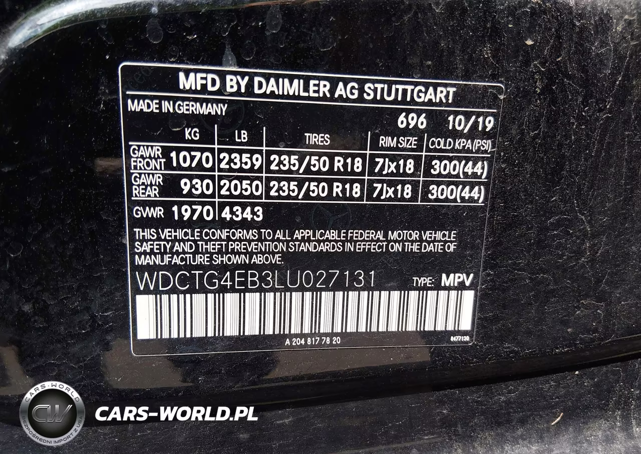 2020 Mercedes-Benz Gla 250 VIN:WDCTG4EB3LU027131 - 9