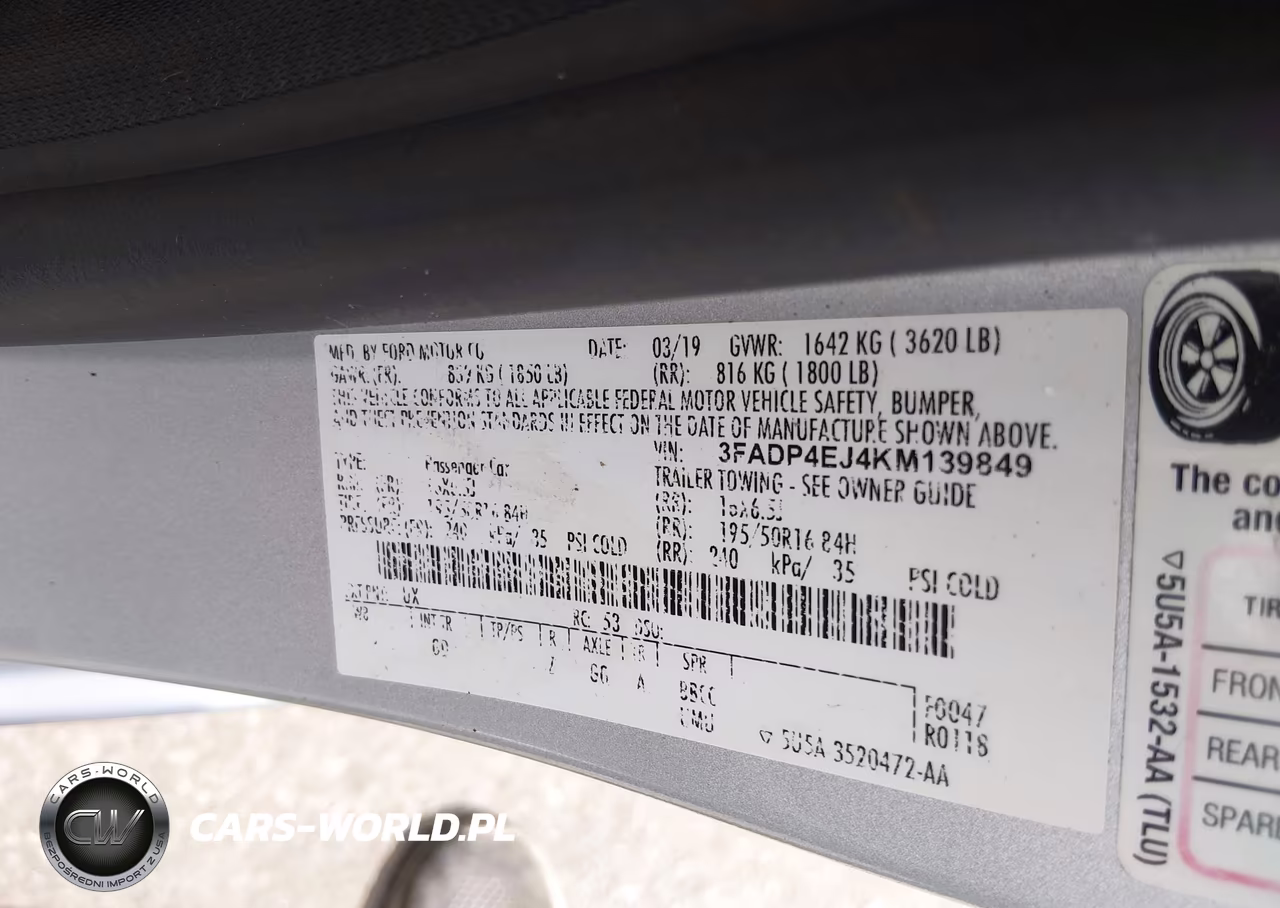 2019 Ford Fiesta Se VIN:3FADP4EJ4KM139849 - 9