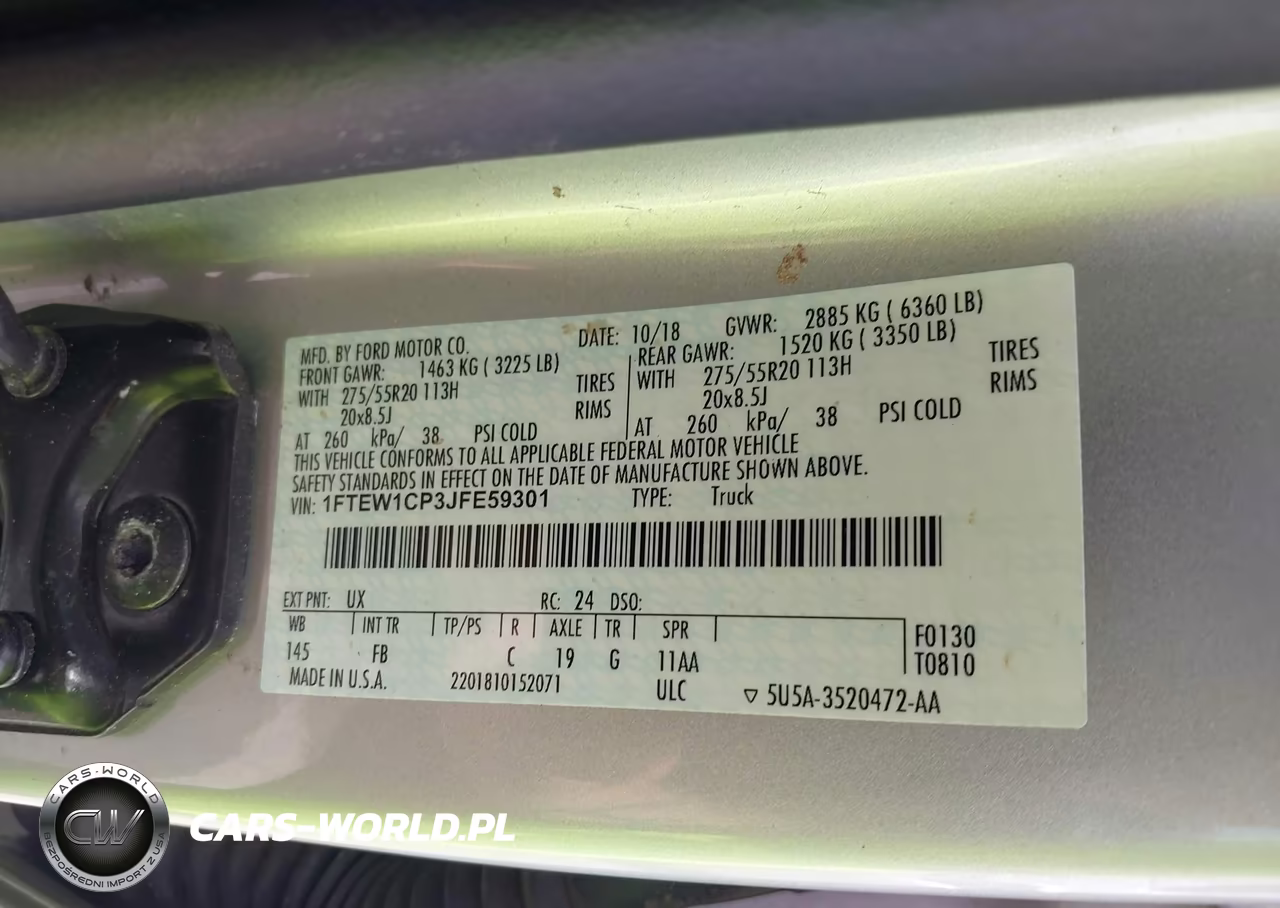 2018 Ford F-150 Xlt VIN:1FTEW1CP3JFE59301 - 9