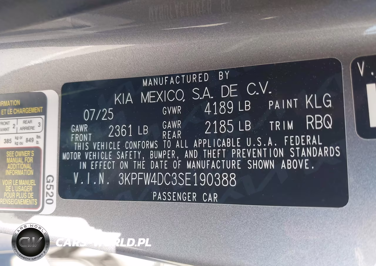 2025 Kia K4 Gt-Line Turbo VIN:3KPFW4DC3SE190388 - 9