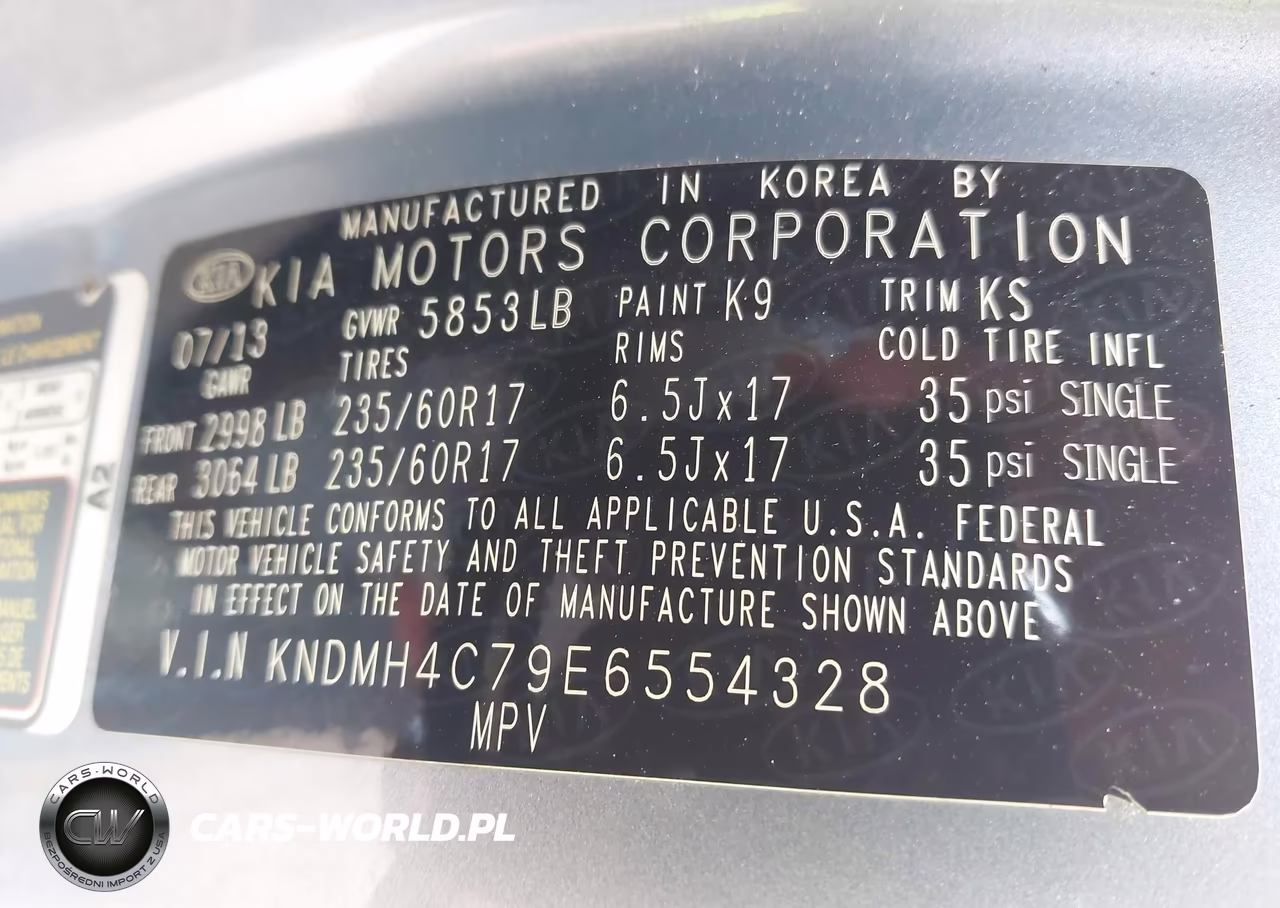 2014 Kia Sedona Ex VIN:KNDMH4C79E6554328 - 9