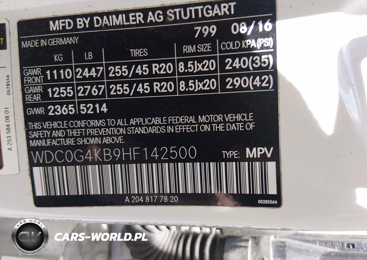 2017 Mercedes-Benz Glc 300 4Matic VIN:WDC0G4KB9HF142500 - 9