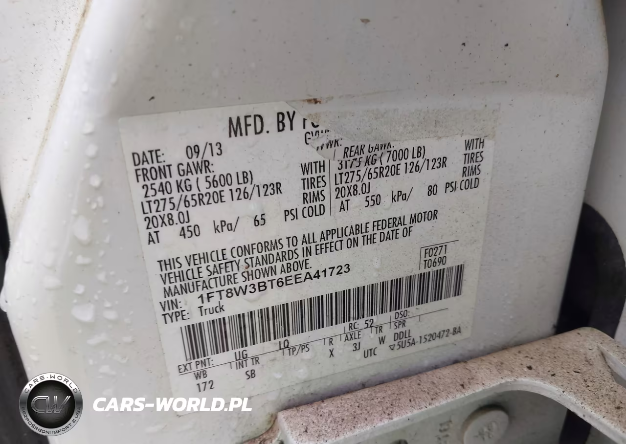 2014 Ford F-350 Lariat VIN:1FT8W3BT6EEA41723 - 8
