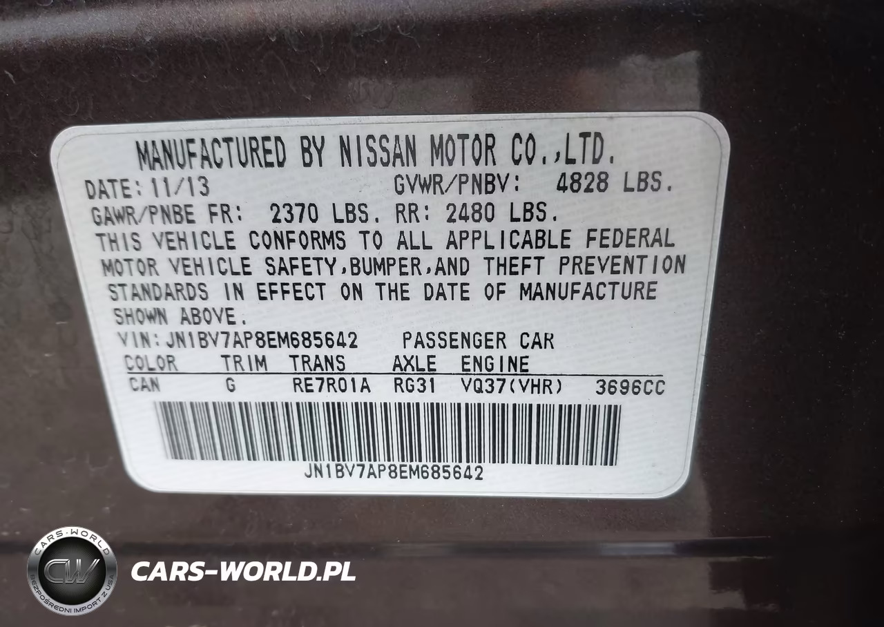 2014 Infiniti Q50 Premium VIN:JN1BV7AP8EM685642 - 9