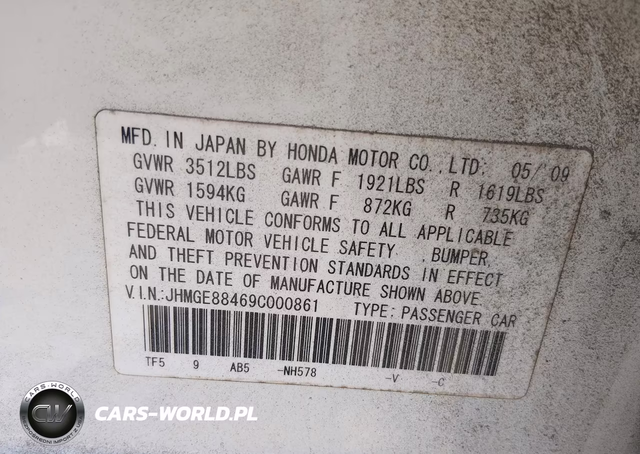 2009 Honda Fit Sport VIN:JHMGE88469C000861 - 9