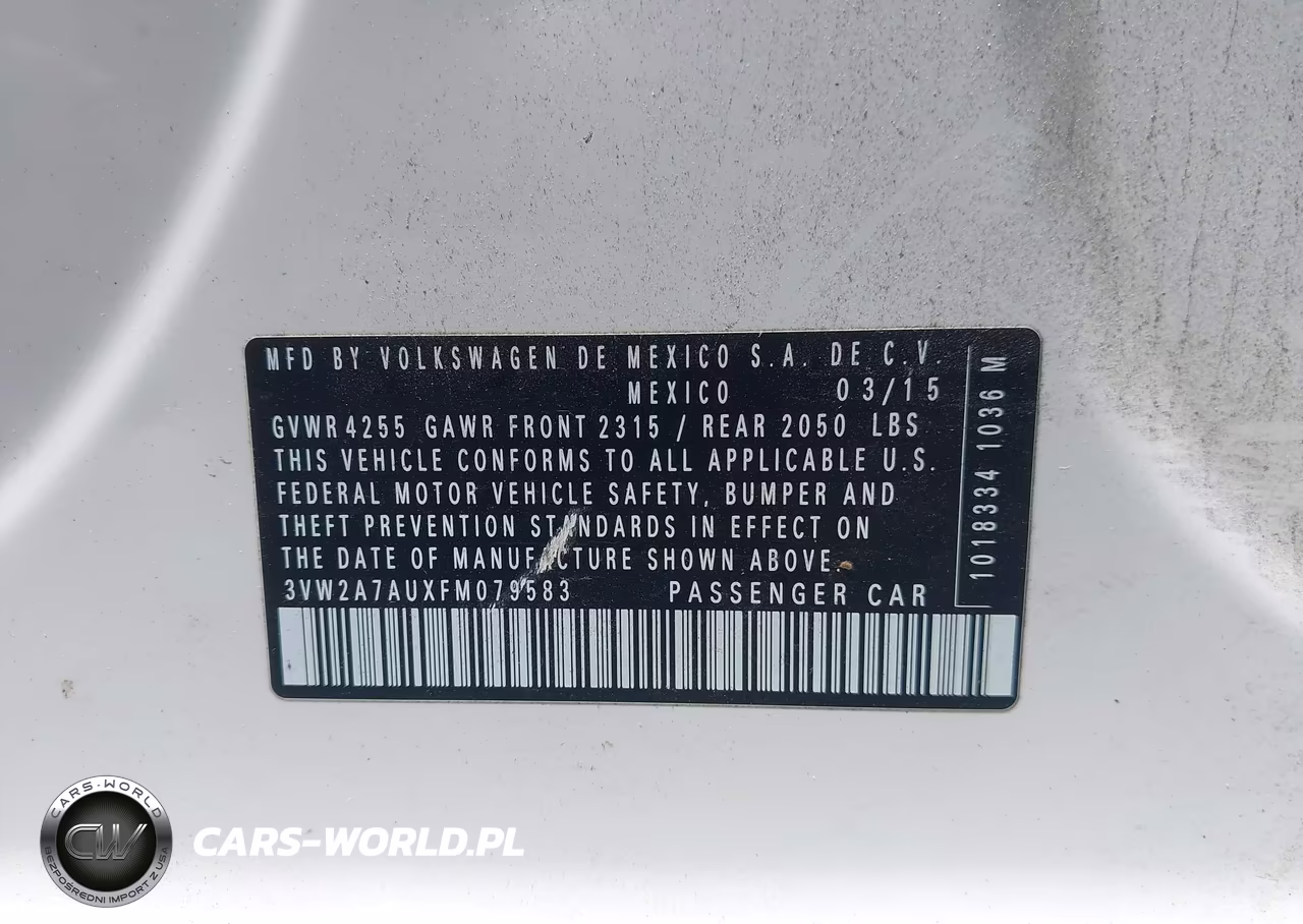 2015 Volkswagen Golf Tdi S 4-Door VIN:3VW2A7AUXFM079583 - 9