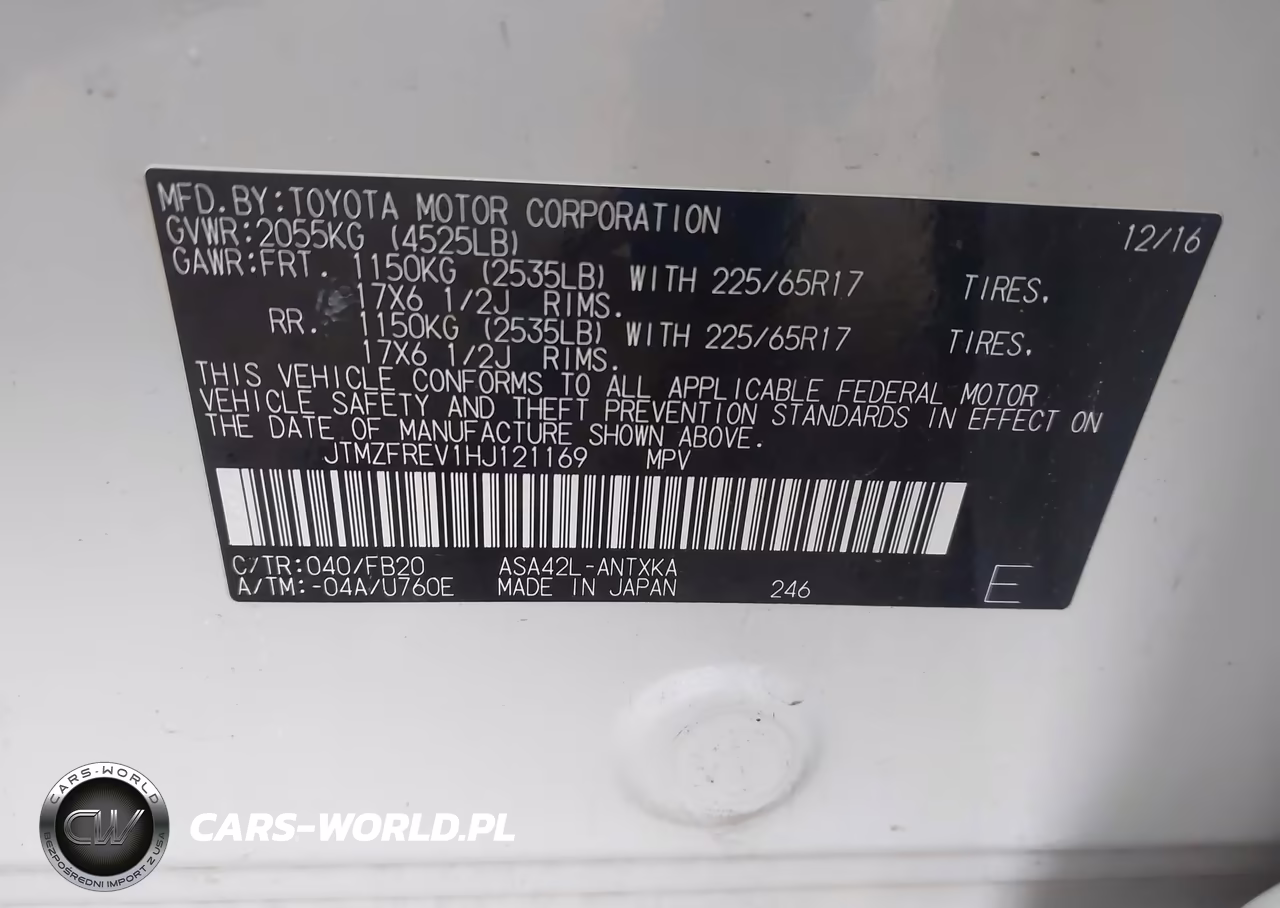 2017 Toyota Rav4 Le VIN:JTMZFREV1HJ121169 - 9