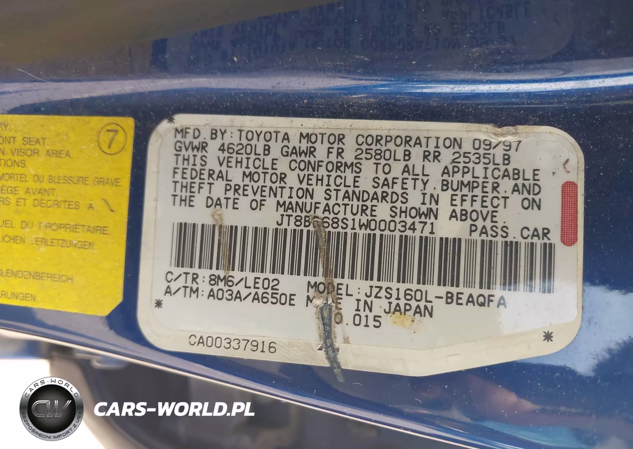 1998 Lexus Gs 300 VIN:JT8BD68S1W0003471 - 9