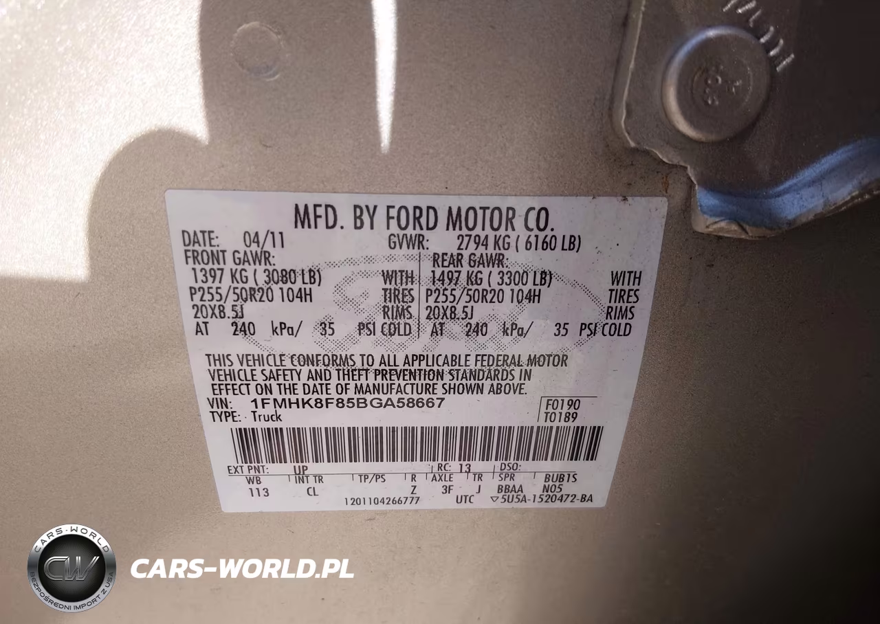 2011 Ford Explorer Limited VIN:1FMHK8F85BGA58667 - 9