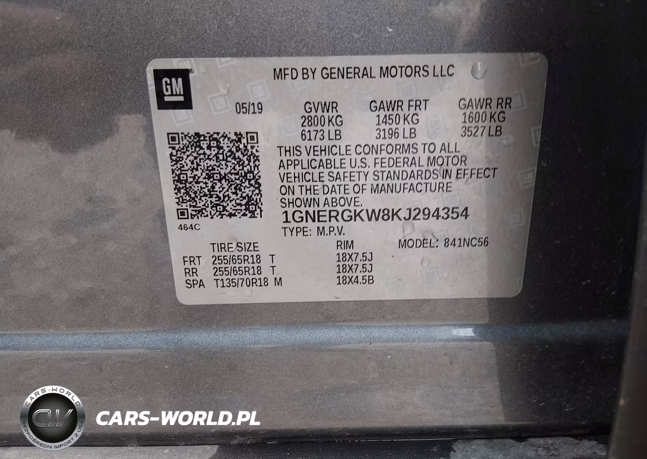 2019 Chevrolet Traverse 1Lt VIN:1GNERGKW8KJ294354 - 9