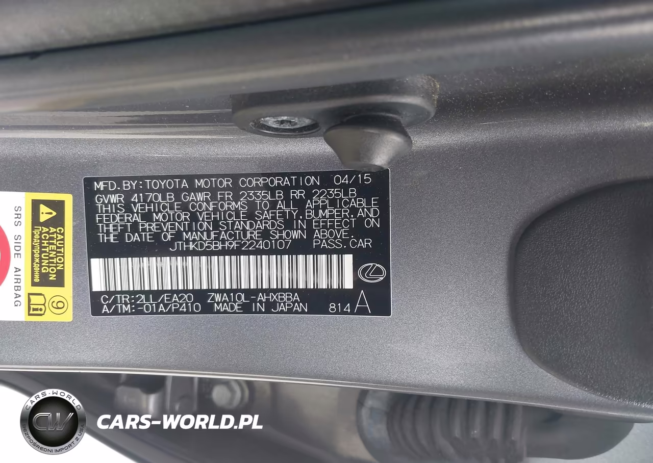 2015 Lexus Ct 200H VIN:JTHKD5BH9F2240107 - 9
