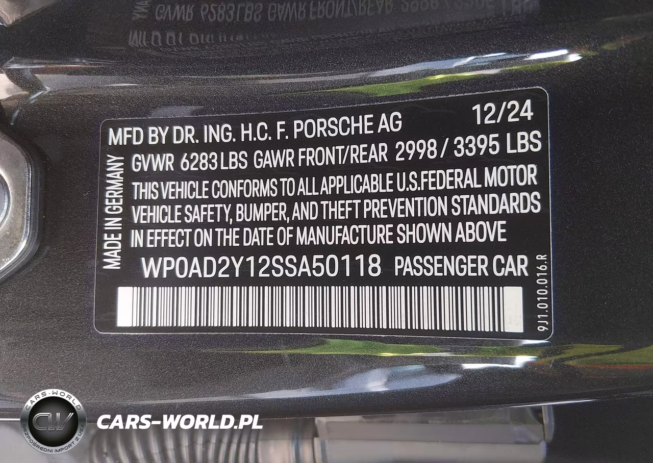 2025 Porsche Taycan Gts VIN:WP0AD2Y12SSA50118 - 9