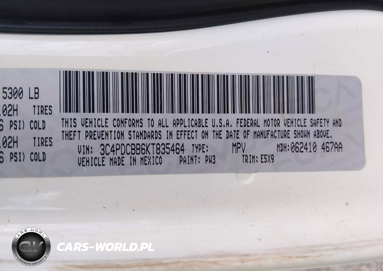 2019 Dodge Journey Se VIN:3C4PDCBB6KT835464 - 9