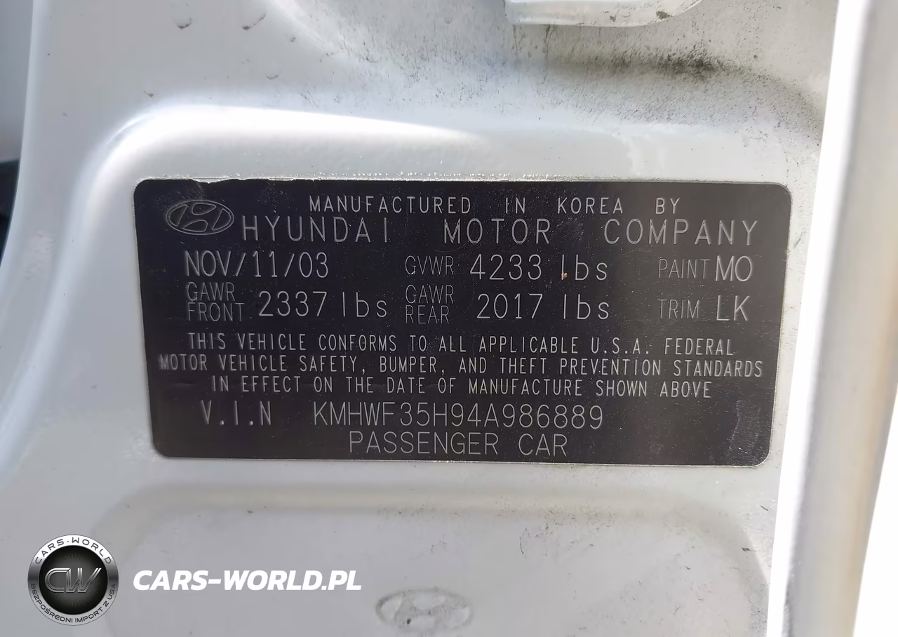 2004 Hyundai Sonata Gls-Lx VIN:KMHWF35H94A986889 - 9