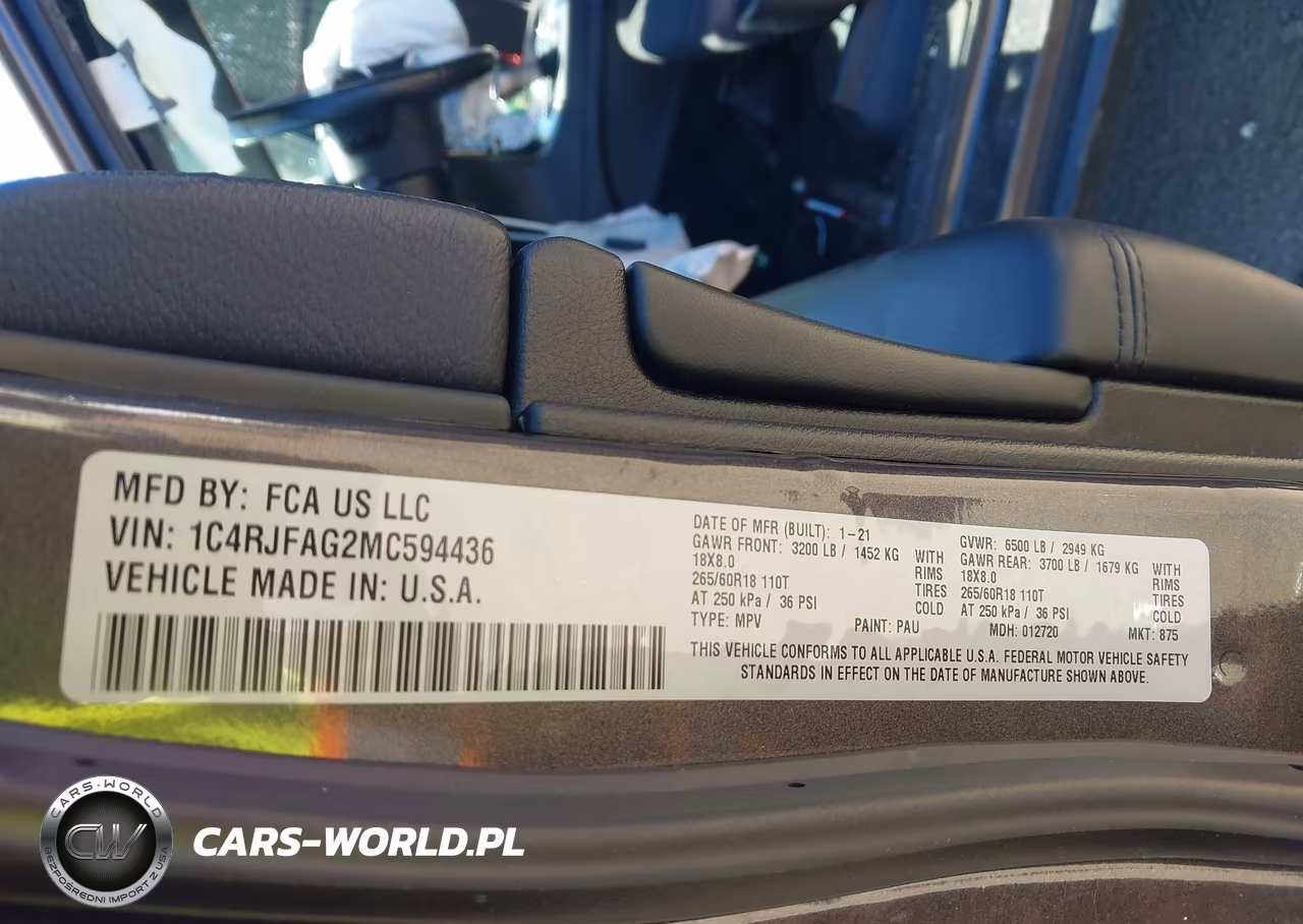 2021 Jeep Grand Cherokee Laredo E 4X4 VIN:1C4RJFAG2MC594436 - 9