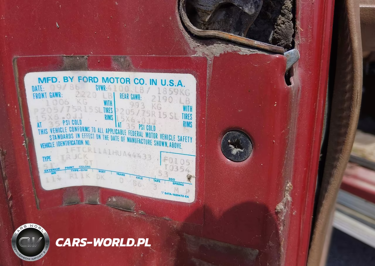 1987 Ford Ranger VIN:1FTCR11A1HUA44433 - 9