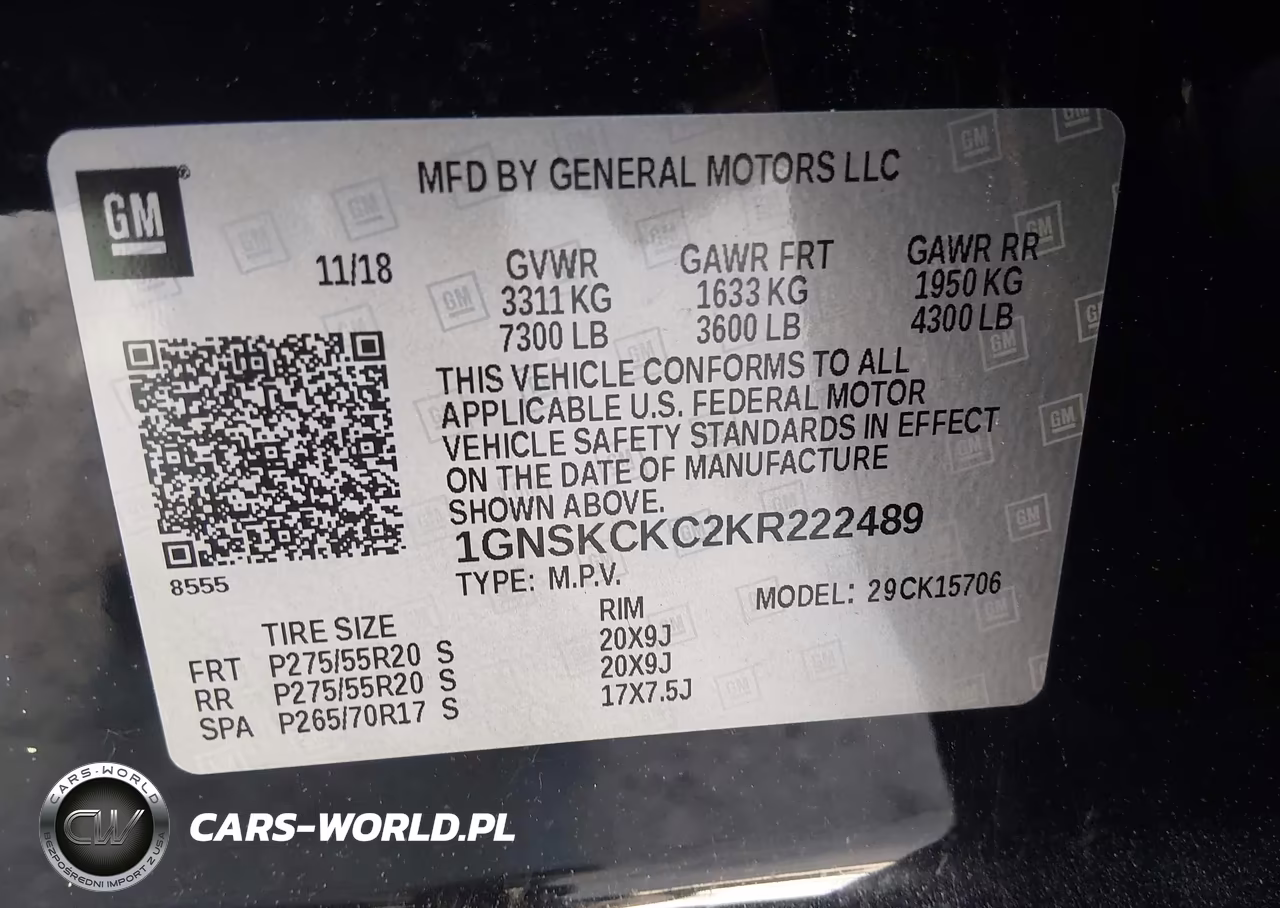 2019 Chevrolet Tahoe Premier VIN:1GNSKCKC2KR222489 - 9