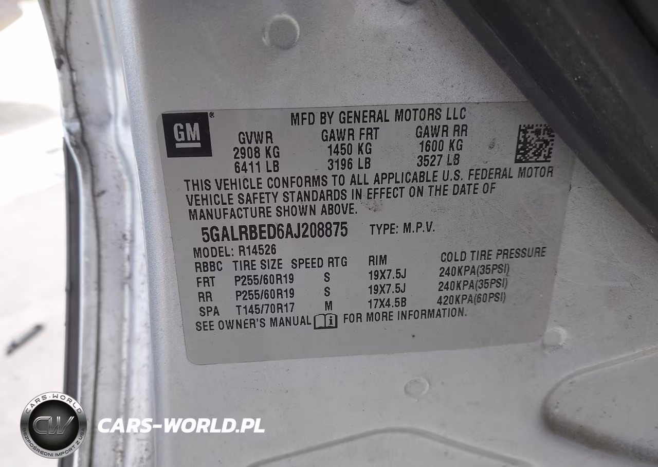 2010 Buick Enclave 1Xl VIN:5GALRBED6AJ208875 - 9