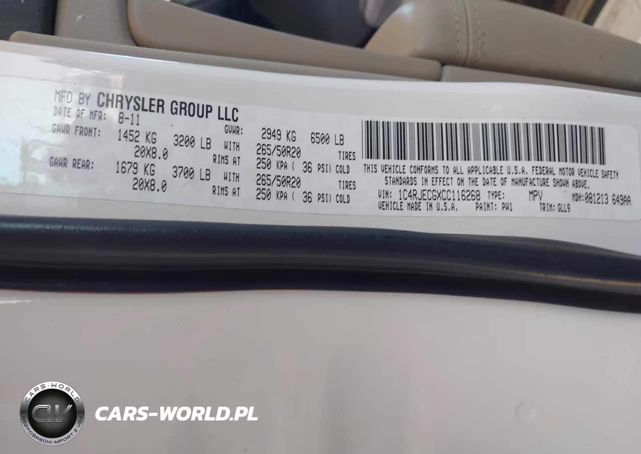 2012 Jeep Grand Cherokee Overland VIN:1C4RJECGXCC116268 - 9
