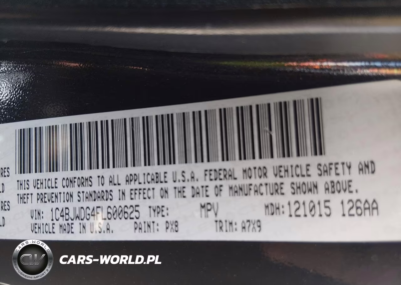 2015 Jeep Wrangler Unlimited Sport VIN:1C4BJWDG4FL600625 - 9