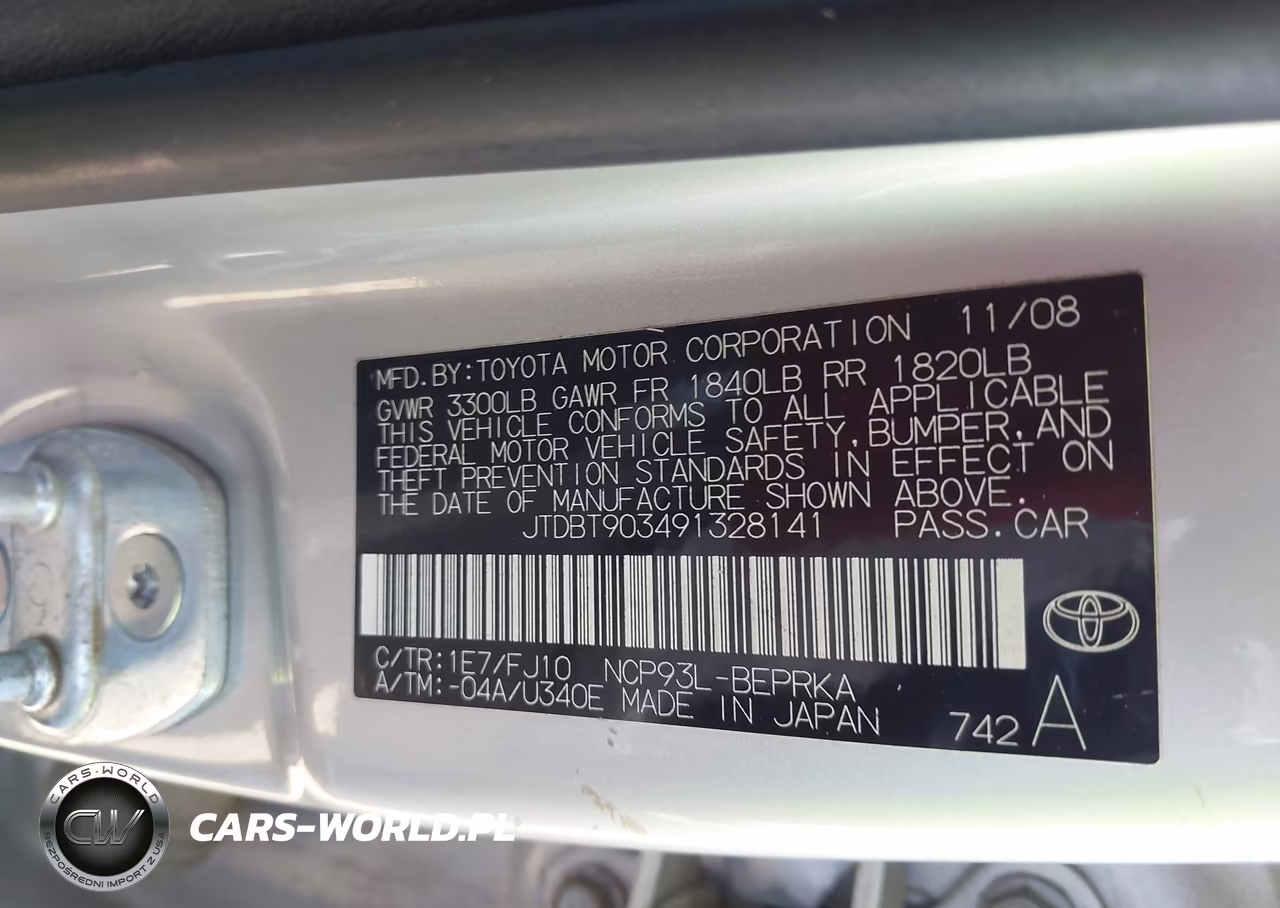 2009 Toyota Yaris VIN:JTDBT903491328141 - 9
