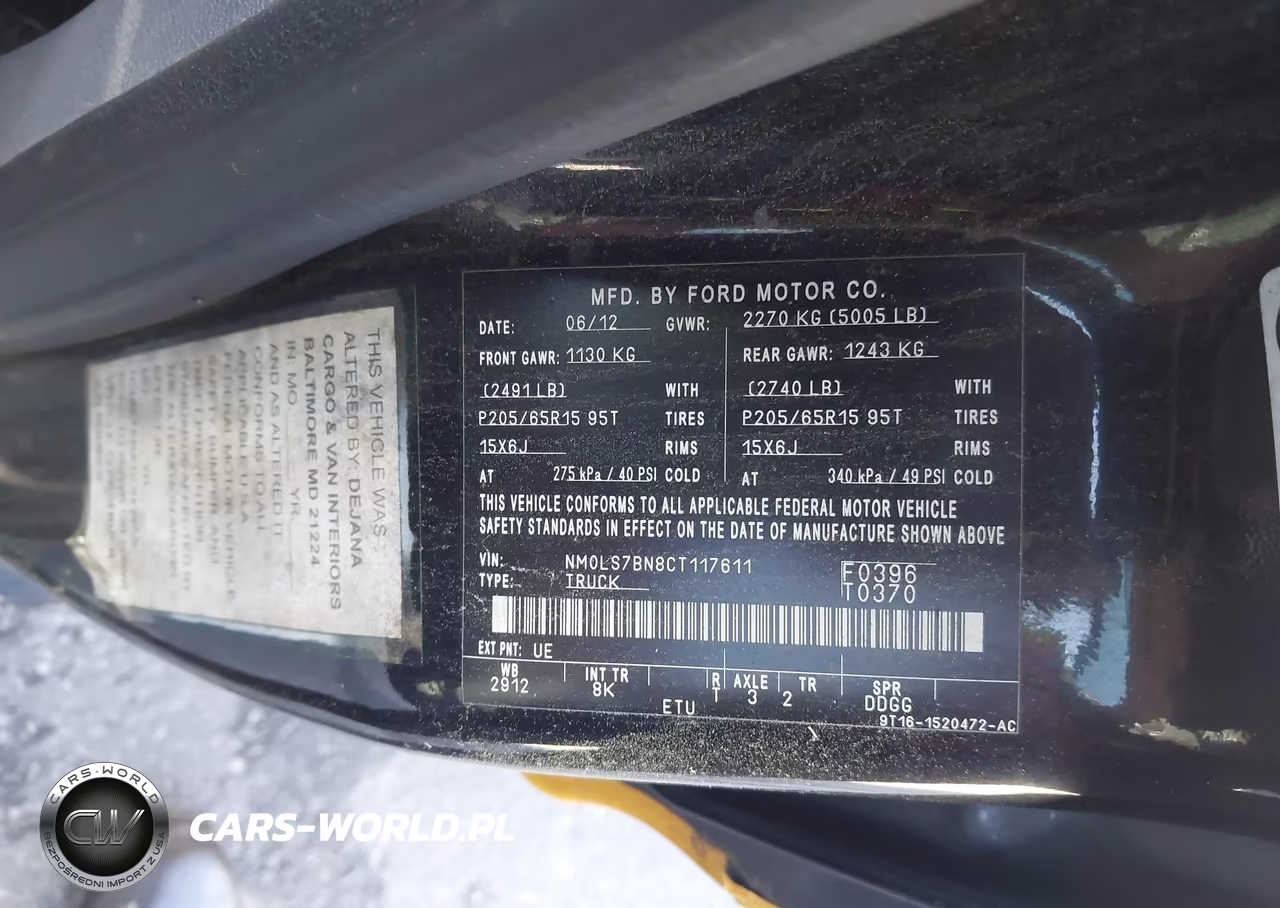 2012 Ford Transit Connect Xlt VIN:NM0LS7BN8CT117611 - 9