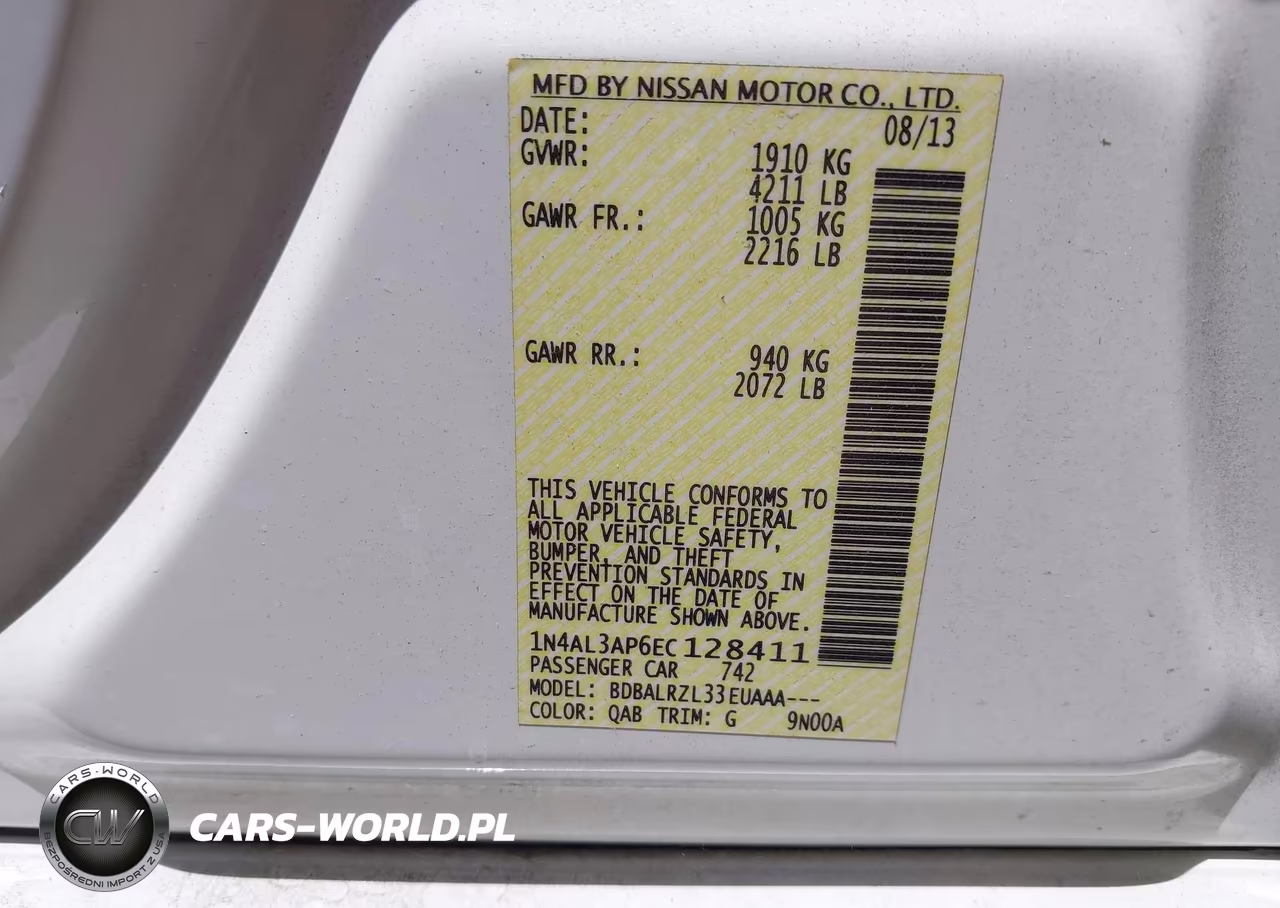 2014 Nissan Altima 2.5 S VIN:1N4AL3AP6EC128411 - 9