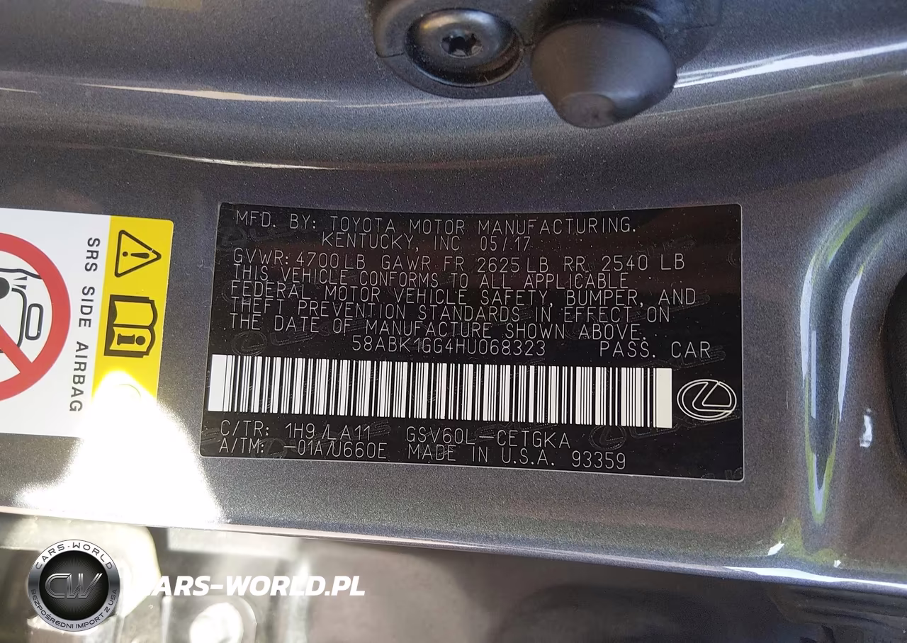 2017 Lexus Es 350 VIN:58ABK1GG4HU068323 - 9