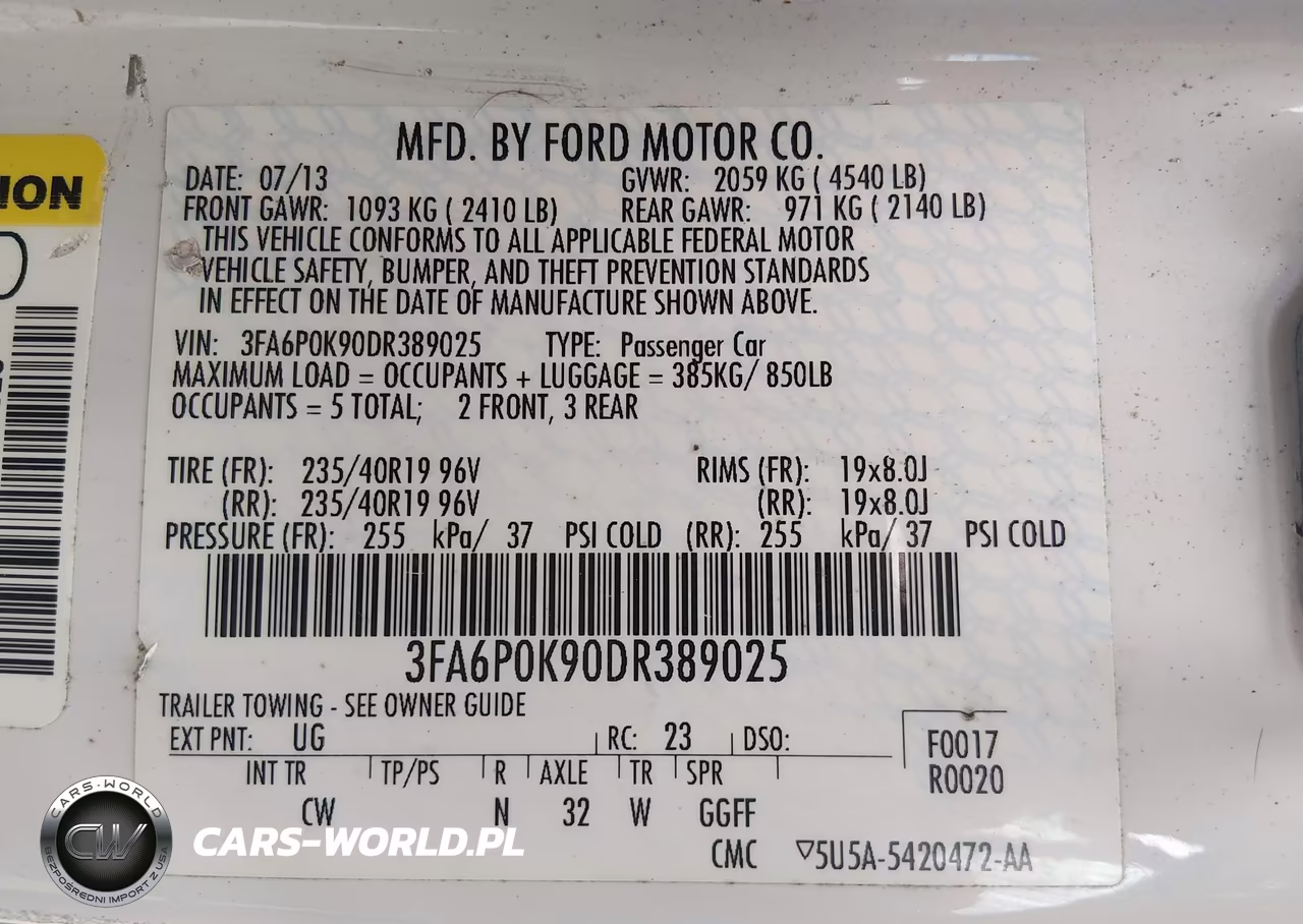 2013 Ford Fusion Titanium VIN:3FA6P0K90DR389025 - 9