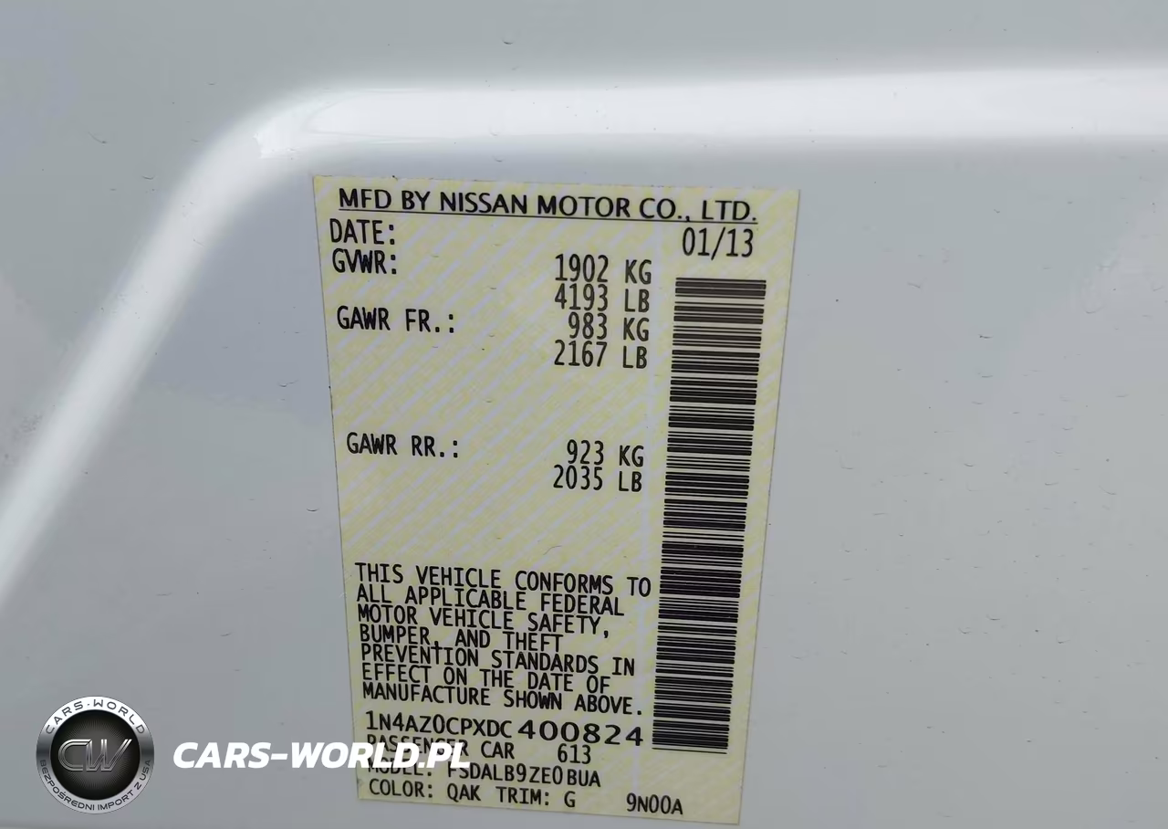2013 Nissan Leaf S VIN:1N4AZ0CPXDC400824 - 9