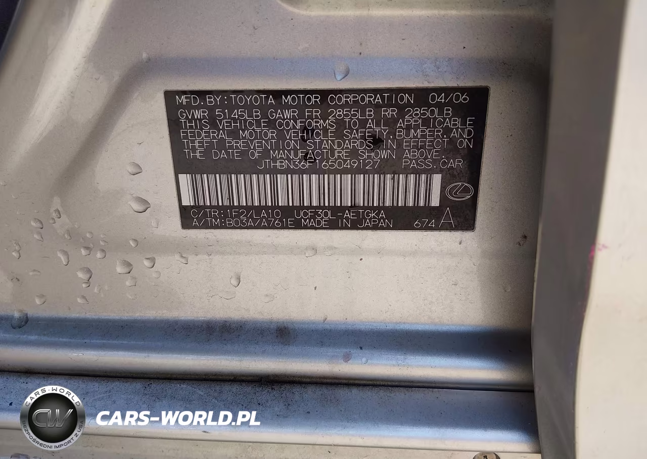 2006 Lexus Ls 430 VIN:JTHBN36F165049127 - 9