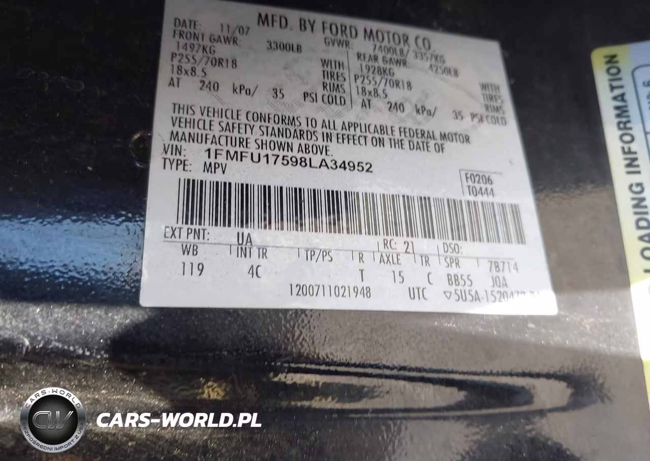 2008 Ford Expedition Eddie Bauer-King Ranch VIN:1FMFU17598LA34952 - 9