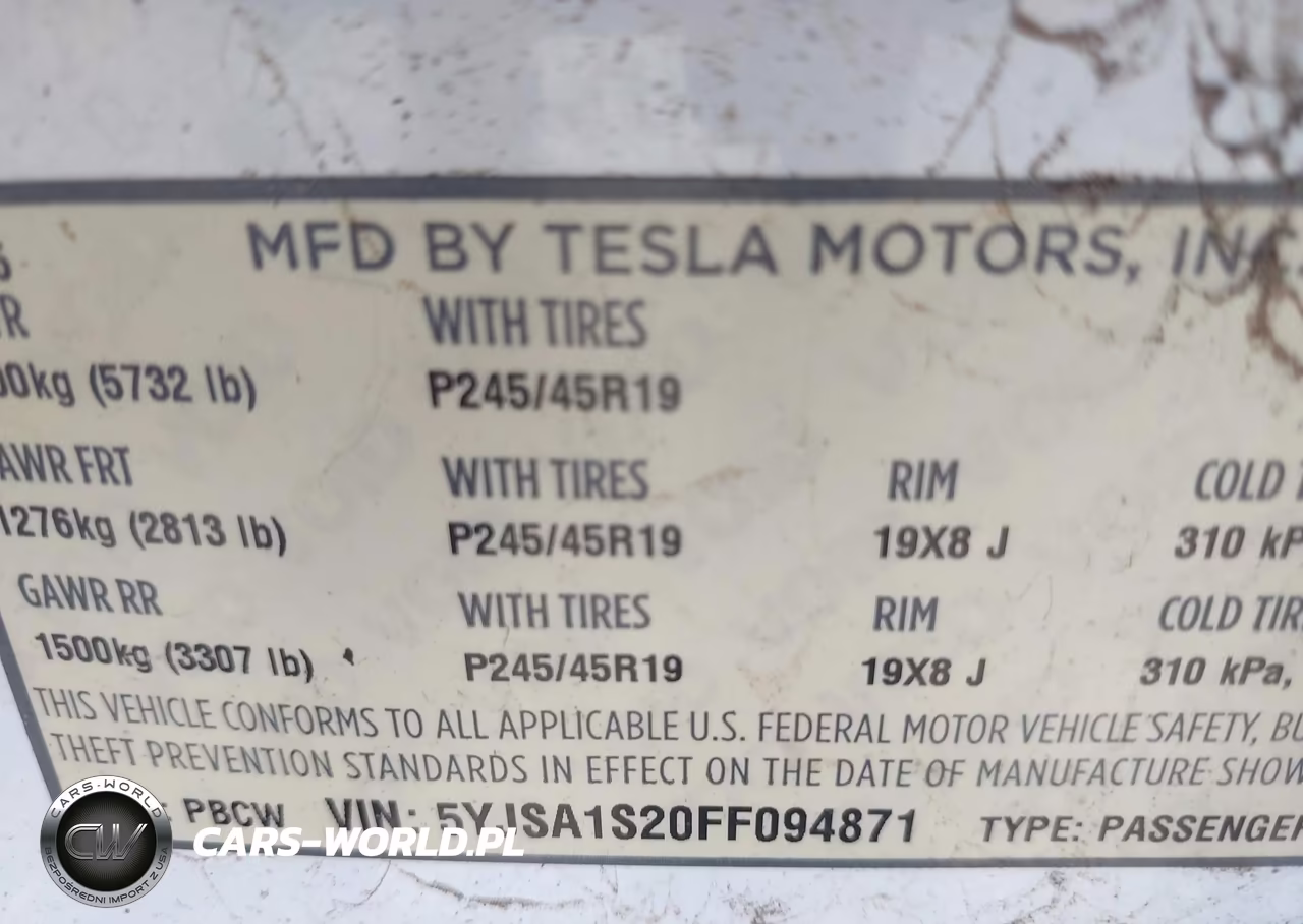 2015 Tesla Model S 70D-85D-P85D VIN:5YJSA1S20FF094871 - 9