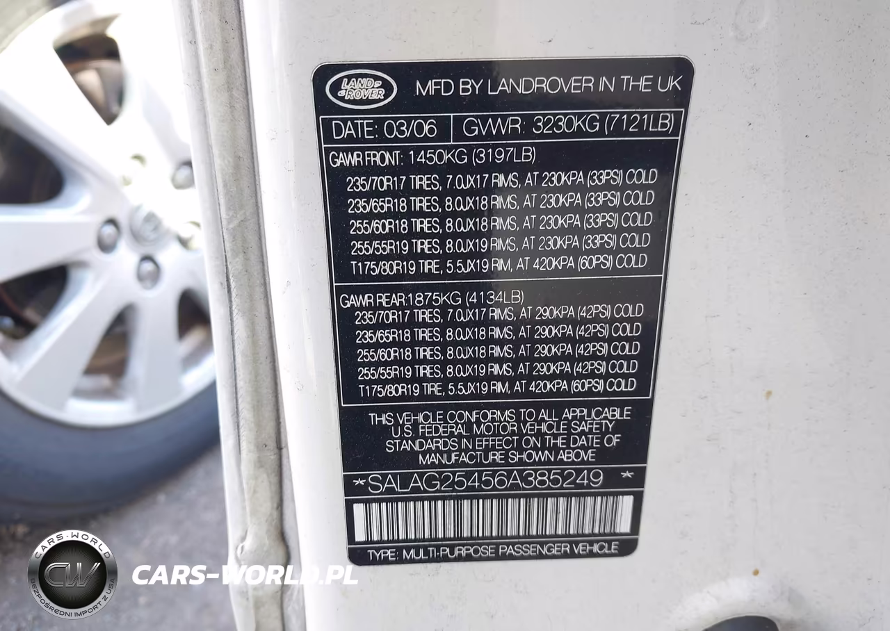 2006 Land Rover Lr3 V8 Hse VIN:SALAG25456A385249 - 9