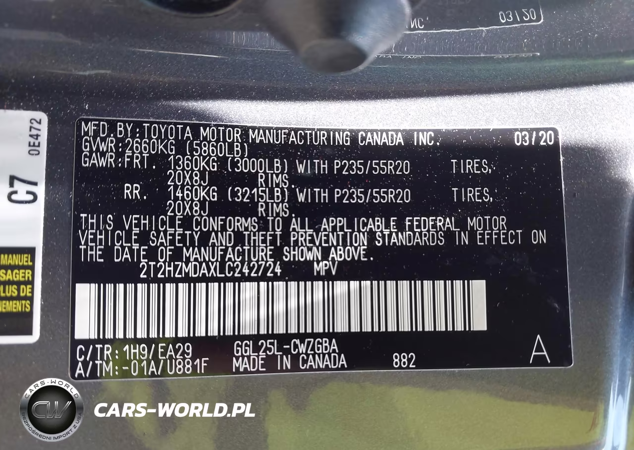 2020 Lexus Rx 350 VIN:2T2HZMDAXLC242724 - 9