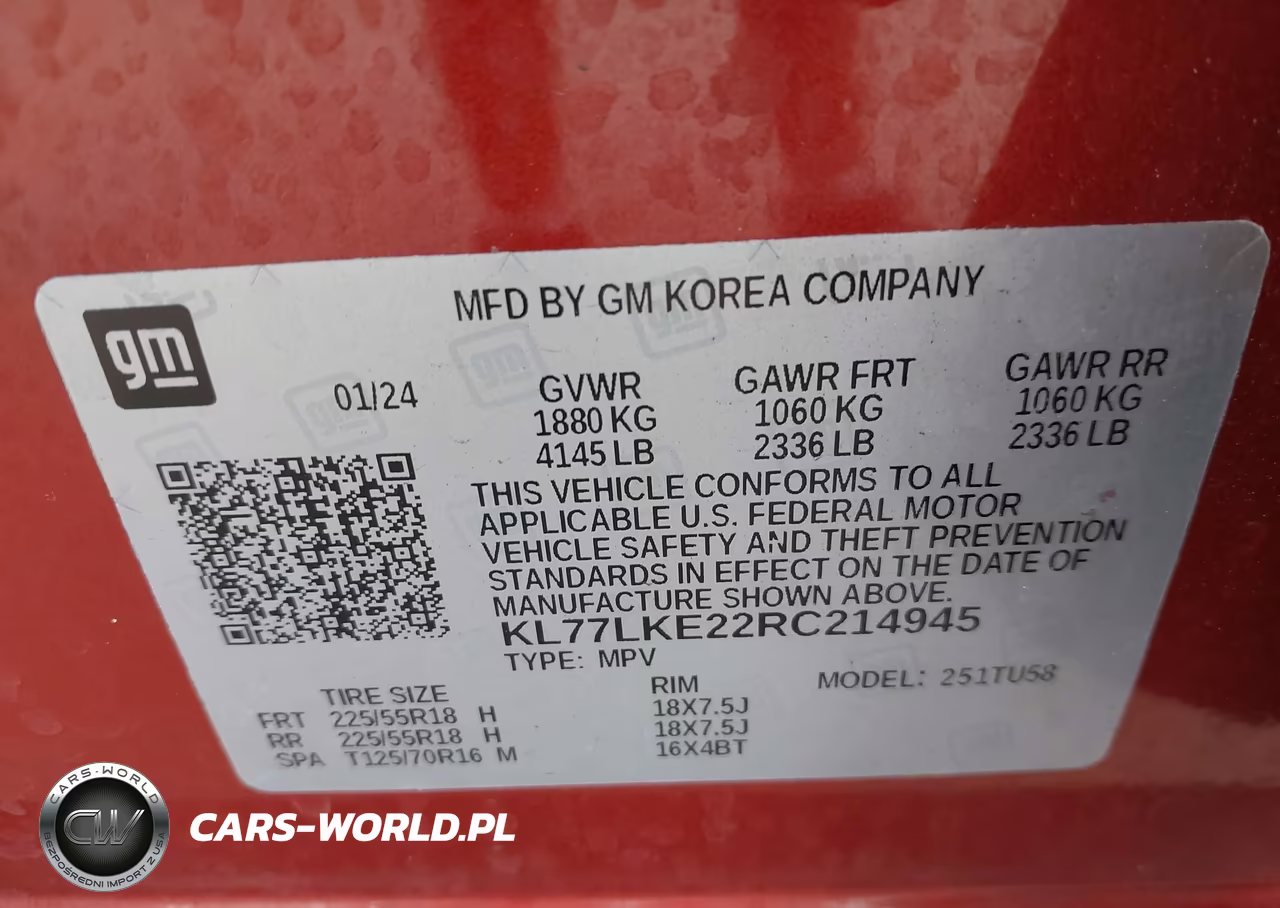 2024 Chevrolet Trax Fwd Activ VIN:KL77LKE22RC214945 - 9
