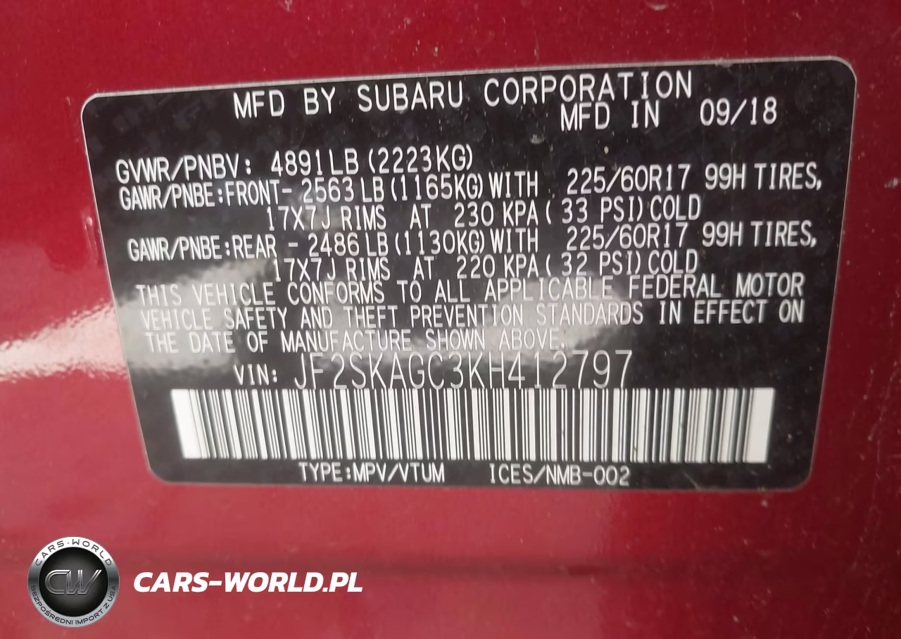 2019 Subaru Forester Premium VIN:JF2SKAGC3KH412797 - 9