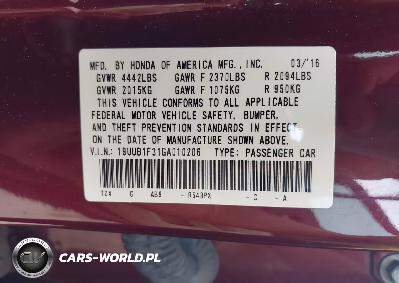 2016 Acura Tlx VIN:19UUB1F31GA010206 - 8
