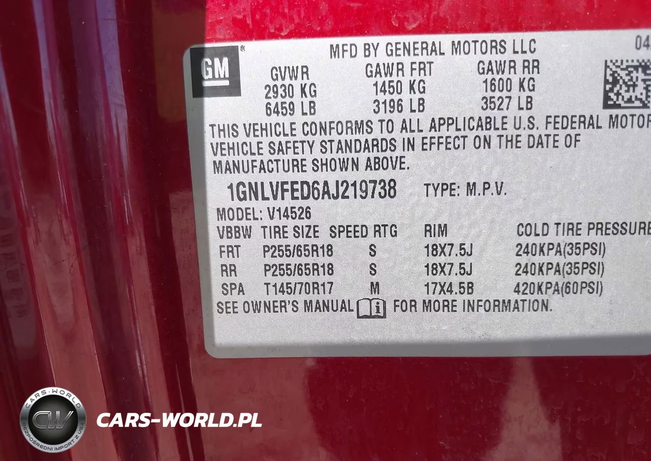 2010 Chevrolet Traverse Lt VIN:1GNLVFED6AJ219738 - 9