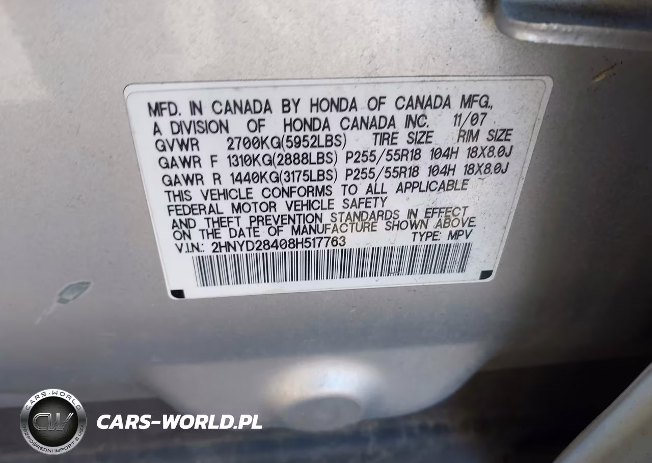 2008 Acura Mdx Technology Package VIN:2HNYD28408H517763 - 9