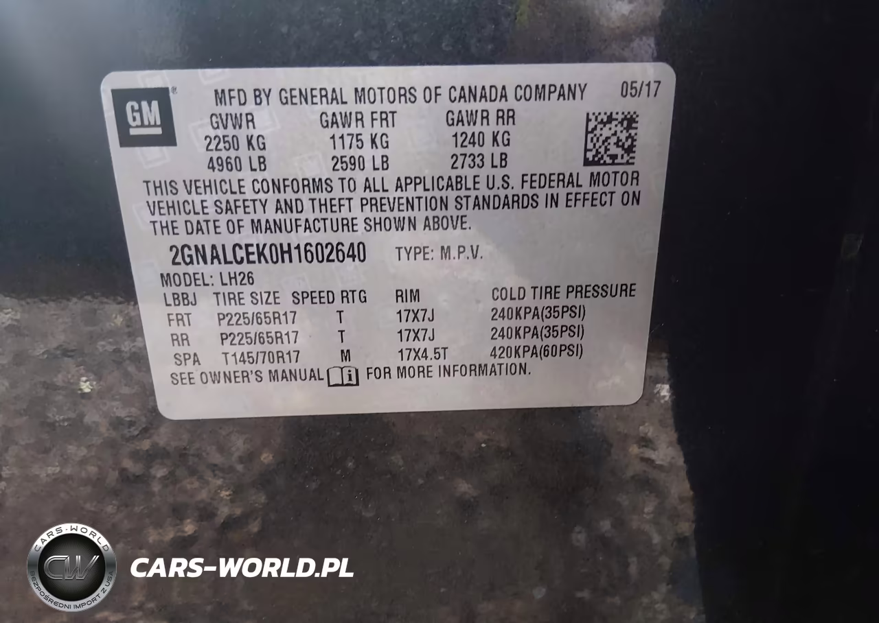 2017 Chevrolet Equinox Lt VIN:2GNALCEK0H1602640 - 9